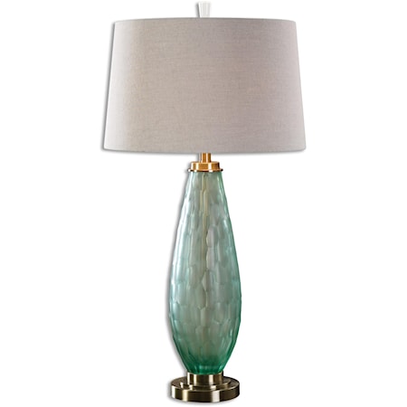 Lenado Sea Green Glass Table Lamp